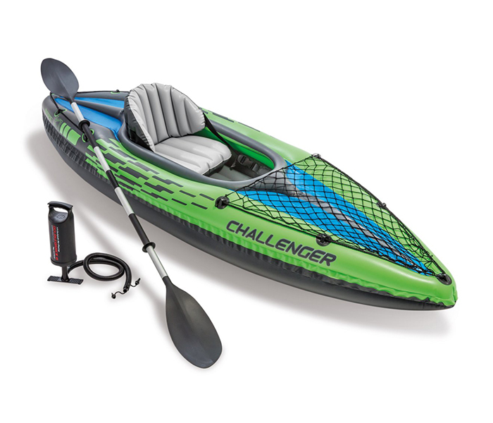 Intex ZX-68305 Inflatable Challenger K1 Boat Set - Green - Zoom Image 3