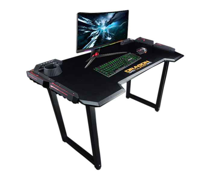 Dragon War GT-005 LED Gaming Desk - Black - Zoom Image 4