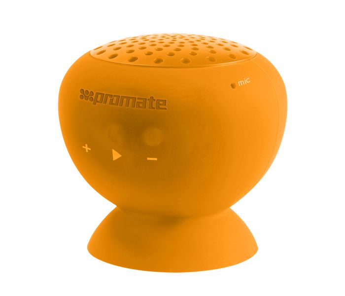 Promate Globo Mini Portable Wireless Stereo Speaker with Suction Cup - Orange - Zoom Image 4