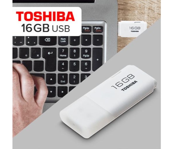 Toshiba TB16 16GB USB 2.0 Flash Drive White - Zoom Image 2