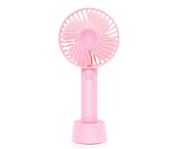  Zooni Rechargeable USB Mini Desktop Fan With Lanyard - Pink - Zoom Image