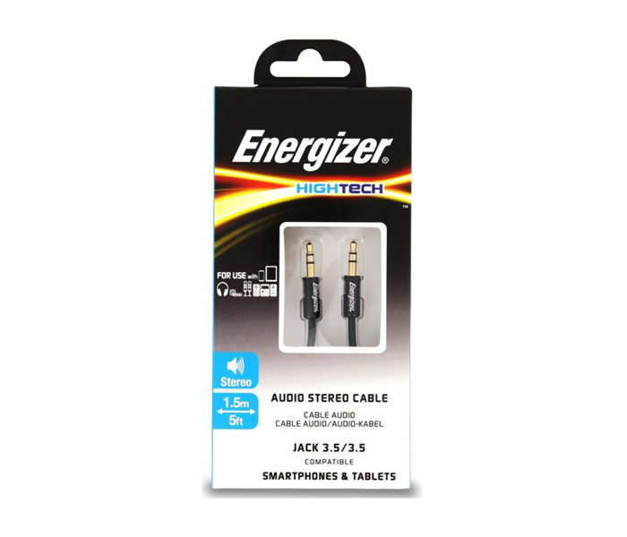 Energizer C13JAJAHBK4 1.5 Meter Hightech Audio Stereo cable - Black - Zoom Image 1