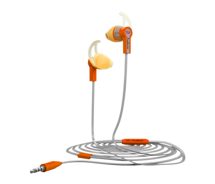 Audionic SE-35 Sporty Earbuds Earphone - Orange - Zoom Image 1