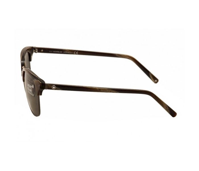 Mont Blanc MB 515S 50A Wayfarer Brown Frame & Smoke Mirrored Sunglasses for Men - Zoom Image 1