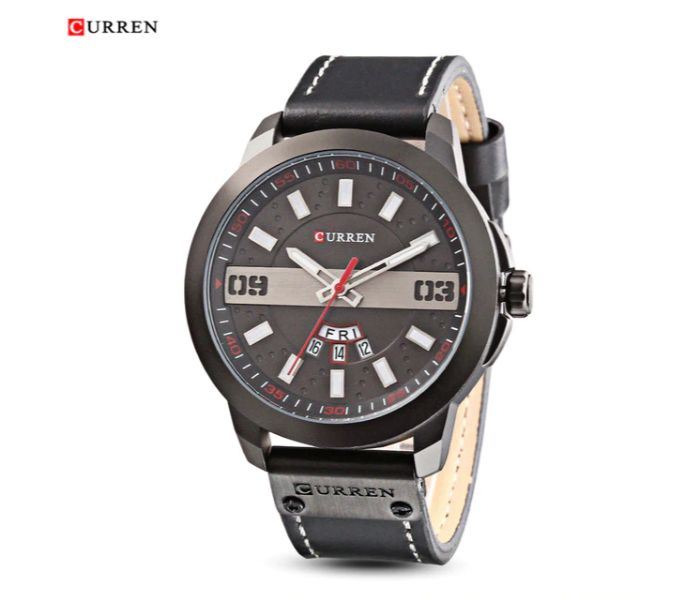 Curren 8286 Business Quartz Watch For Men Black - Zoom Image