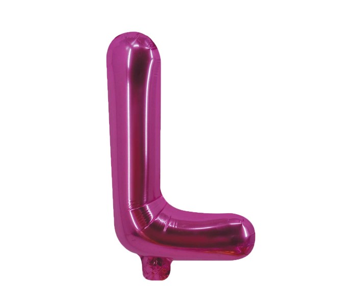 Party Time L-P-803249 Letter L 16 Inch Foil Balloon Pink - Zoom Image