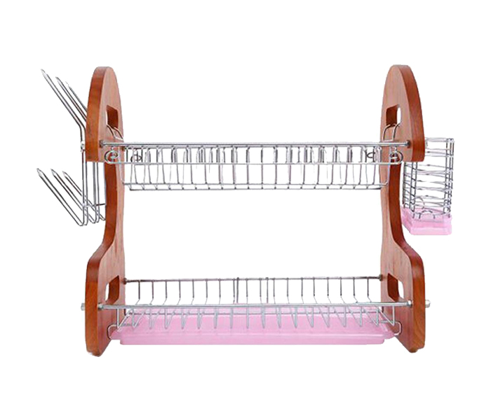 Royalford RF1156WDD 2-Layer Wooden Dish Drainer - Brown - Zoom Image 4