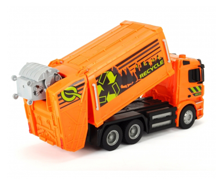 Dickie 201119084 40CM Action Series RC Mercedes Benz Antos Garbage Truck - Orange - Zoom Image 2