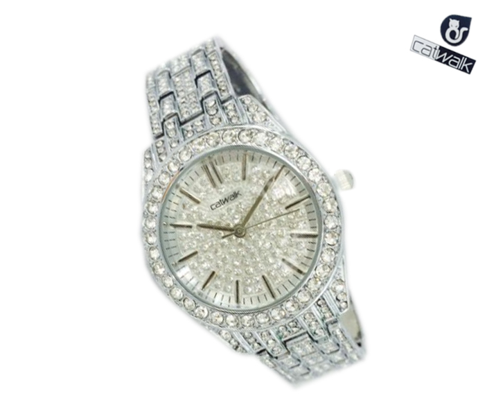 Catwalk CW-995 Genuine quality Fashionable Cz Watch For Women Silver - Zoom Image