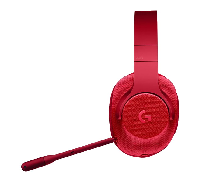 Logitech 981-000652 G433 7.1 Wired Surround Gaming Headset - Fire Red - Zoom Image 4