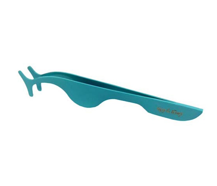 Tips & Toes TT-036SG Stainless Steel Eyelash Tweezers - Sea Green - Zoom Image 1