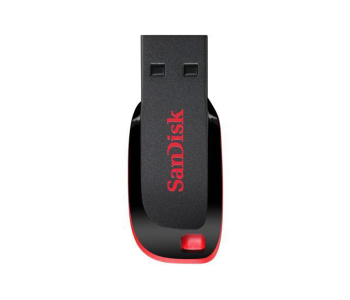 SanDisk SDCZ50-064G-B35 64GB Cruzer Blade USB 2.0 Flash Drive - Black & Red - Zoom Image 2