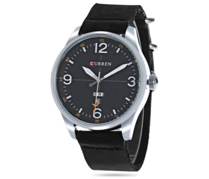 Curren 8265 Quartz Watch For Men Black - Zoom Image