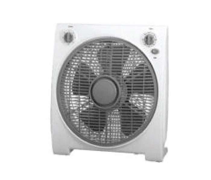 Geepas GF9614 12-inch 3 Speed Box Fan with Timer - White & Grey - Zoom Image