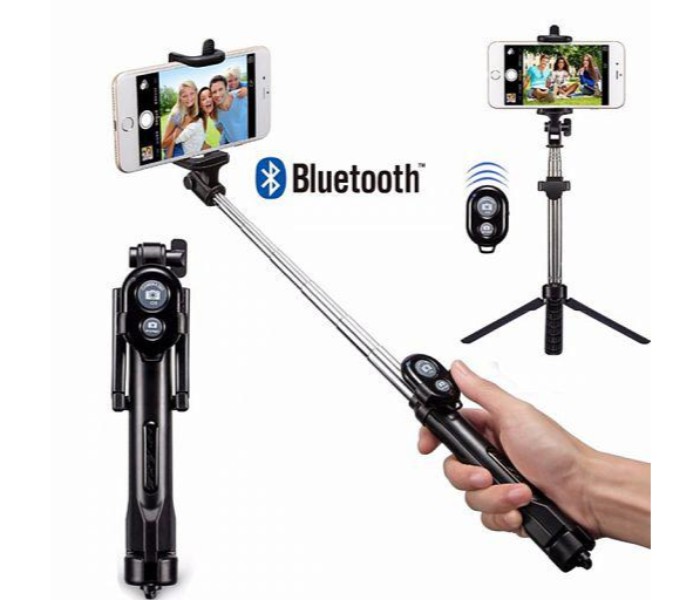 Zooni Handheld Mini Tripod Wireless Bluetooth Shutter Remote Controller Foldable Selfie Stick SS-270 Assorted - Zoom Image 2