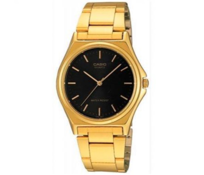 Casio MTP-1130N-1ARDF Mens Analog Watch Black and Gold - Zoom Image