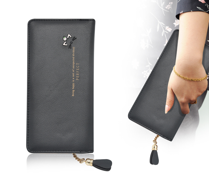 Womens Fashion Leather Wallet BH4452 - Black - Zoom Image 1