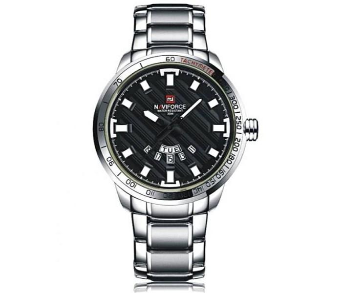 Naviforce NF9090M Stainless Steel Analog Watch for Men - Black - Zoom Image 2