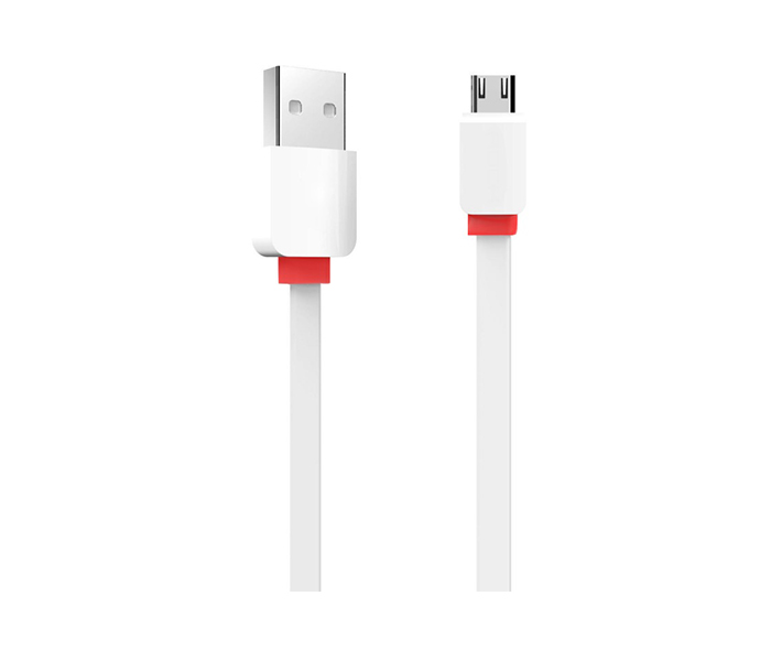 iends IN-CA2653 Flat Micro USB Cable - White - Zoom Image