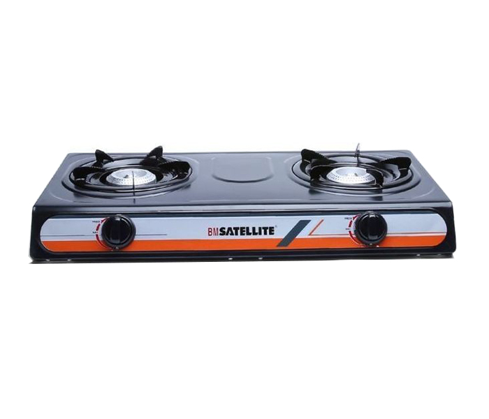 BM Satellite NS-201 Two Burner Gas Stove with Teflon Body - Black - Zoom Image 2