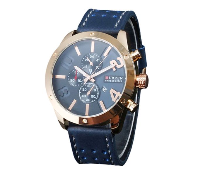 Curren 8243 Quartz Watch For Men Blue and Black - Zoom Image 2