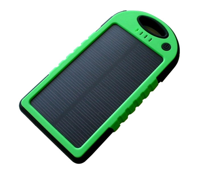 GK Genuine 10,000 mAh Solar Power bank for all Device - Green - Zoom Image 2