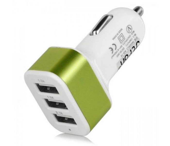 Universal 5.1A Fast Charging 3 USB Port Car Charging Adapter Q324 Multicolor - Zoom Image 1