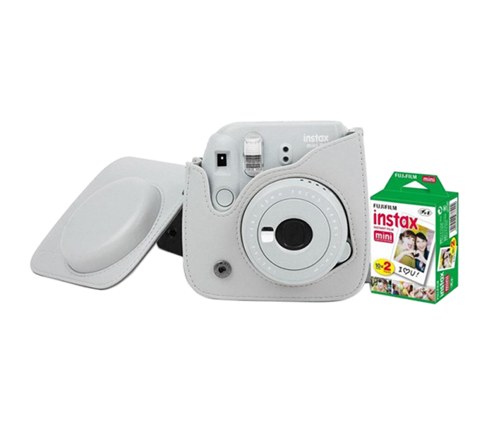 Fujifilm Instax Mini 9 Instant Camera with Leather Bag & 20x Film Sheet - Smoky White - Zoom Image 6