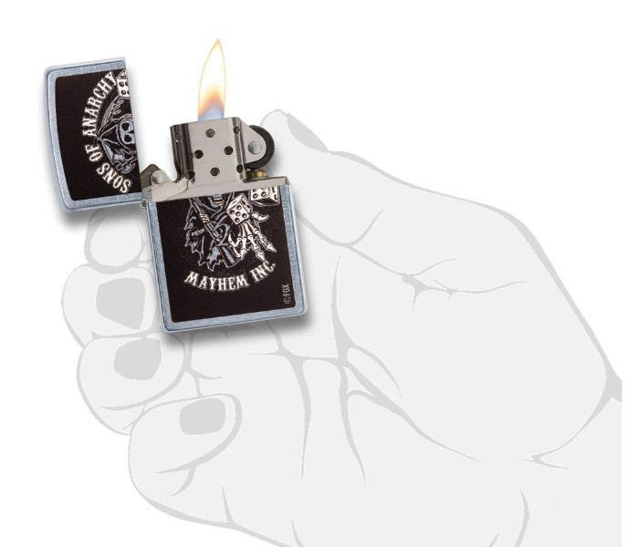 Zippo 29582 Sons of Anarchy Lighter Black and Silver - Zoom Image 3