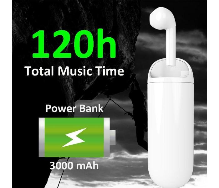 HBQ I9 Mini Bluetooth Wireless Earphone with 2 in 1 Charging Box and External Power Bank with Capacity of 3,300 mAh White - Zoom Image 15