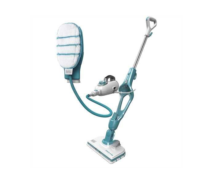 Black and Decker FSMH13151SM-B5 15-in-1 Steam Mop with SteaMitt - White and Aqua - Zoom Image 2