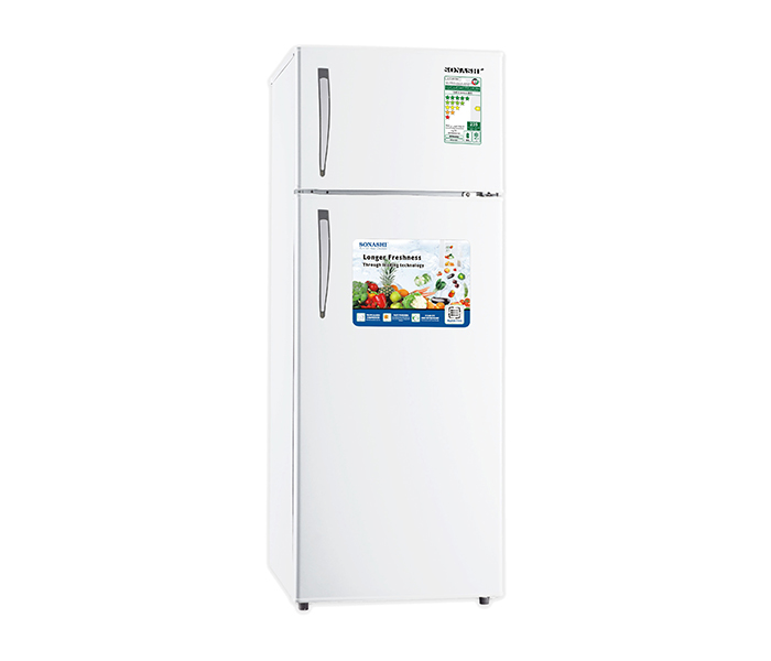 Sonashi SFD-230 230 Litre Double Door Refrigerator with Frost, White - Zoom Image 2