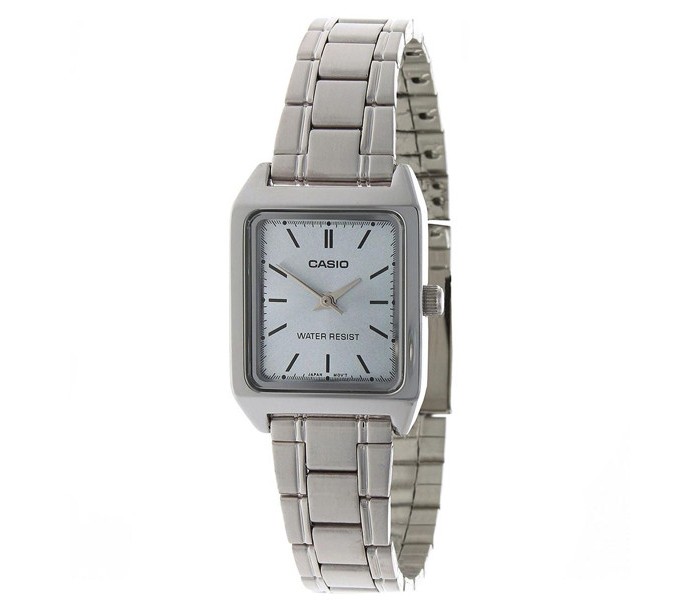 Casio LTP-V006D-2EDF Womens Analog Watch Silver and White - Zoom Image