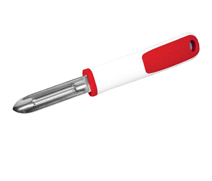 Delcasa DC1403 5cm Stainless Steel Swivel Peeler - Red & White - Zoom Image