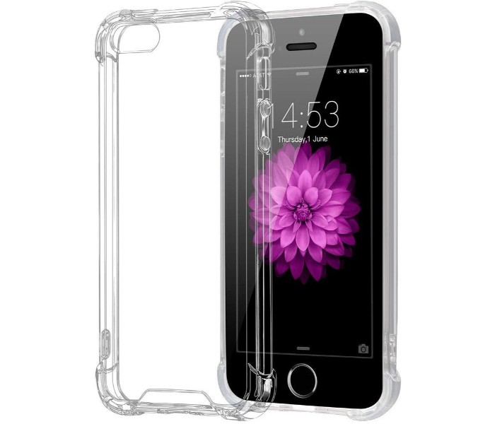 Shockproof Silicone TPU Transparent Back Case For iPhone 5G, 5S and SE STHC43 Clear - Zoom Image 3