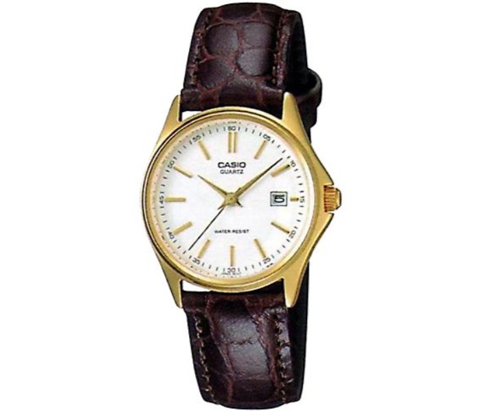 Casio LTP-1183Q-7ADF Womens Analog Watch White and Brown - Zoom Image