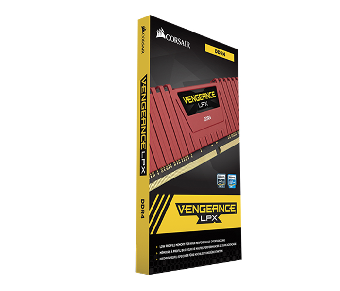 Corsair CMK8GX4M1A2400C16R Vengeance LPX 8GB DDR4 DRAM 2400MHz C16 Memory Kit - Red - Zoom Image 4