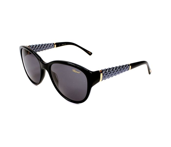 Chopard SCH127 0700 Round Black Frame & Black Mirrored Sunglasses for Women - Zoom Image 1