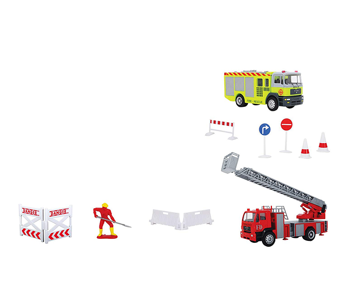 Dickie 203713004 12CM Fire Engine Car and Transport Model Play Set - Zoom Image 1