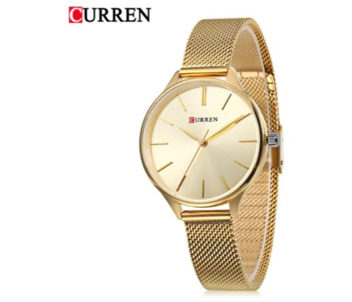 Curren 9024 Stainless Steel Analog Quartz Watch For Women Gold - Zoom Image 1