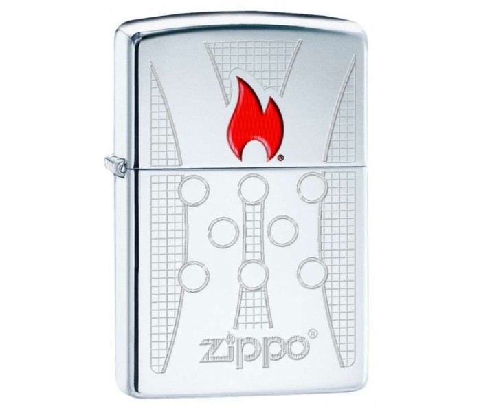 Zippo CI400634 250 Classic Lighter Silver and Red - Zoom Image