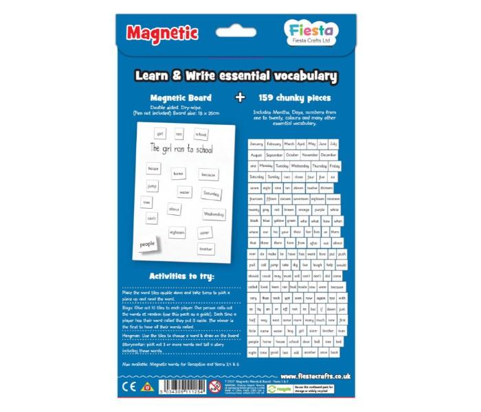 Fiesta Crafts T-2537 Magnetic Words & Board for Years 1 & 2 Assorted - Zoom Image 2