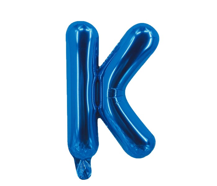 Party Time K-B-803249 Letter K 16 Inch Foil Balloon Blue - Zoom Image