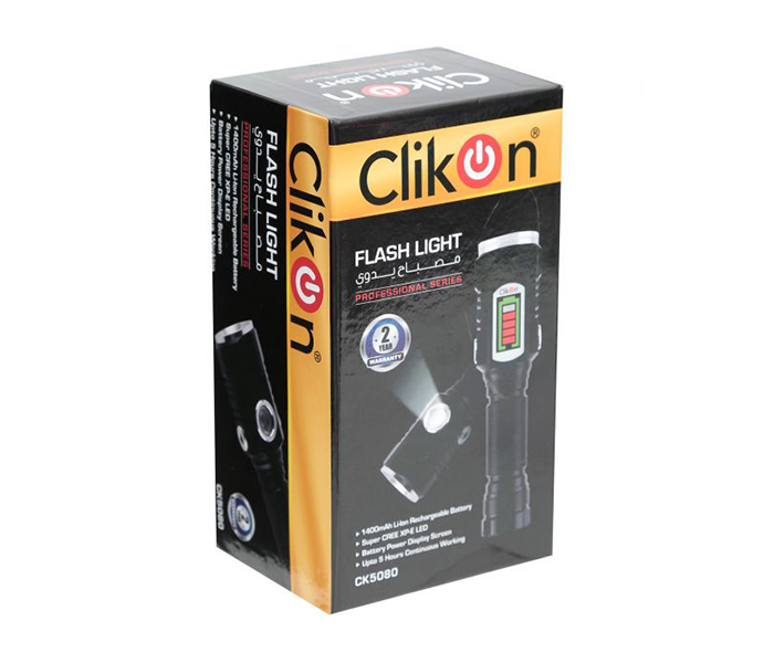 Clikon CK5080 Rechargeable LED Flash Light - Zoom Image 3