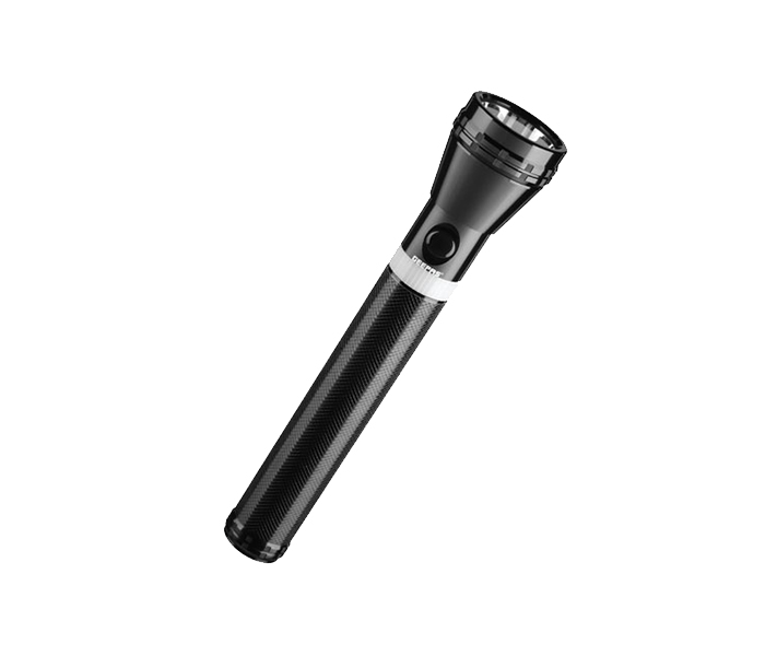 Geepas GFL4678 Torch Rechargeable LED Flashlight with Night Glow Rubber Ring - Black - Zoom Image