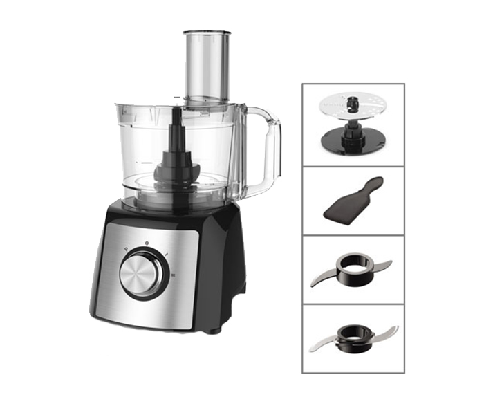 Geepas 1200W Compact Food Processor and Blender, Stainless Steel