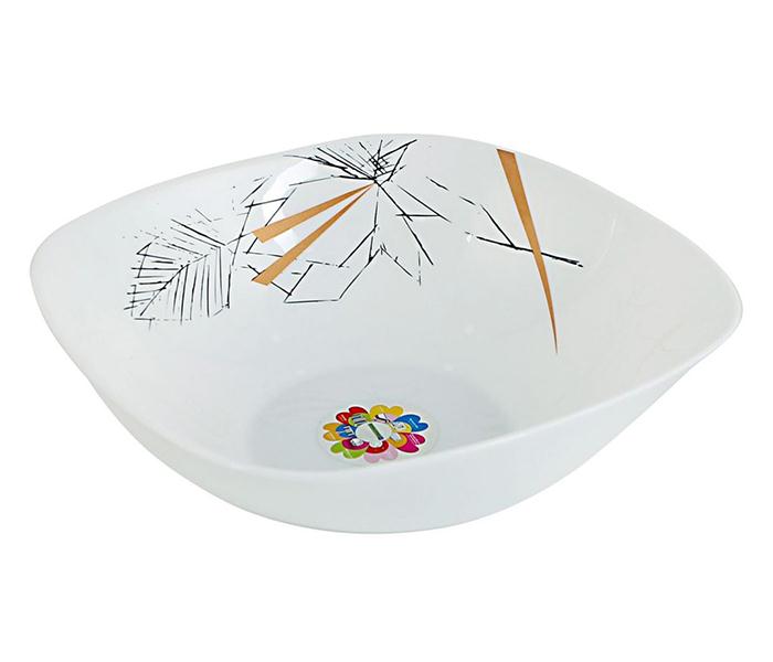 Royalford RF8881 9-inch Square Opal Ware Bowl with Leaf Less Design - Zoom Image