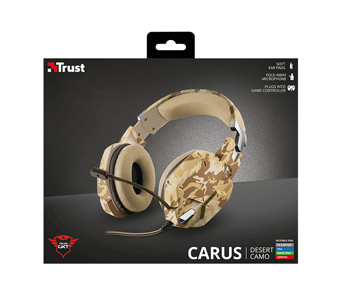 Trust CARUS GXT-322W Gaming Headset for PC, Laptop, PS4 & Xbox One-Switch - Desert Camo - Zoom Image 3