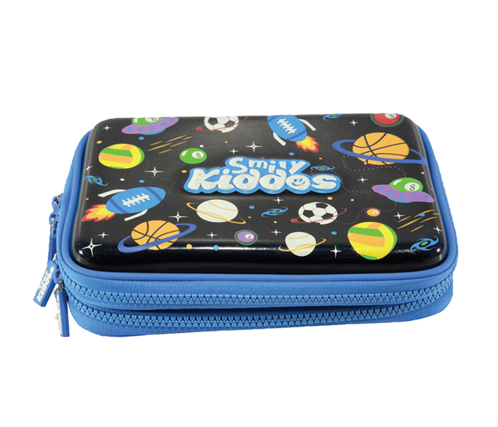 Smily Kiddos SK11001037 Fancy Double Compartment Pencil Case - Black - Zoom Image 1