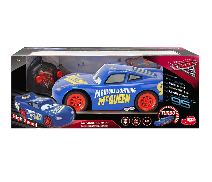 Dickie 203088004038 RC Cars 3 Lightning McQueen Hero Final Race - Blue - Zoom Image 3